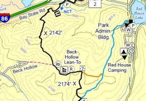 Allegany State Park Finger Lakes Trail Map Example