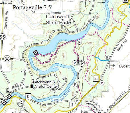 Letchworth State Park Finger Lakes Trail Map Example
