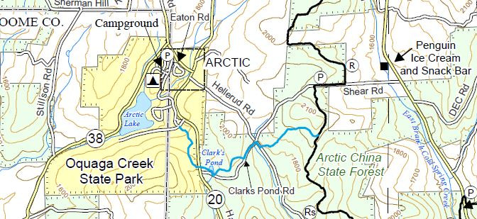 Oquaga Creek State Park Finger Lakes Trail Map Example