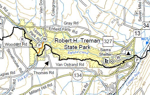Robert H Treman State Park Finger Lakes Trail Map Example